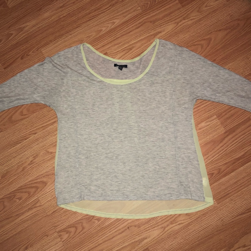 Gray/Green Sheer Back AE Top